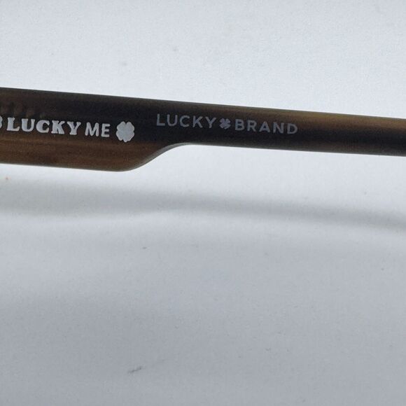 LUCKY BRAND Eyeglasses Frame D804 46-15-125 Matte Brown Horn Full Rim H16478 - Picture 6 of 7